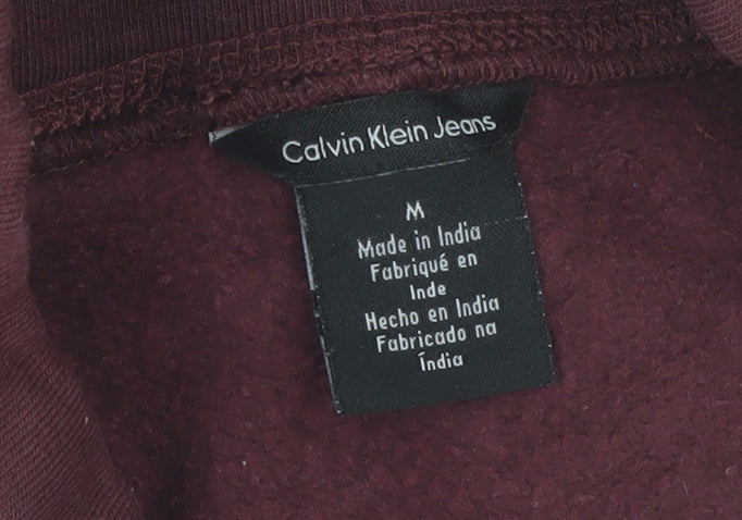Calvin Klein Jeans Men’s Brown High Neck Sweatshirt M Pullover Fleece