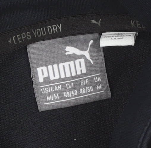 Puma Men's Black M 1/2 Zip High Neck Sports Sweatshirt