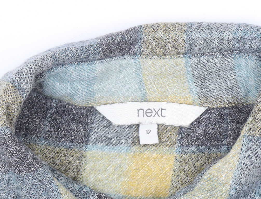 Next Women’s Multicoloured Flannel Check Tunic Shirt Size 12
