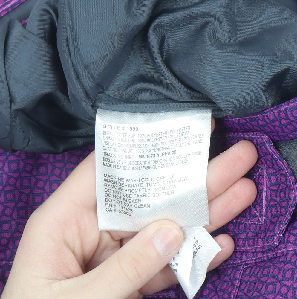 Arctix Women's Purple Insulated Waterproof Snow Pants M Regular Fit