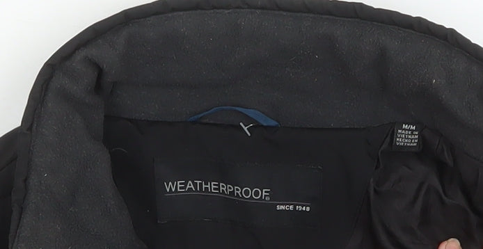 Weatherproof Women's Black Puffer Jacket M Mid-Length Lined