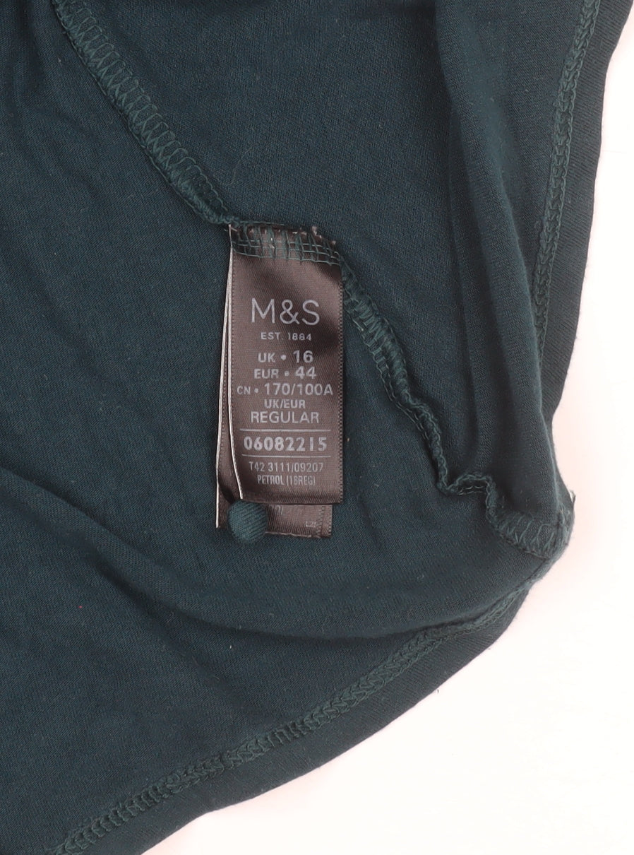 Marks & Spencer Women’s Green Lace Shift Dress Size 16