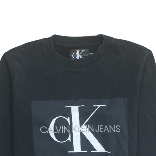 Calvin Klein Jeans Men's Black M Crew Neck Logo Sweatshirt
