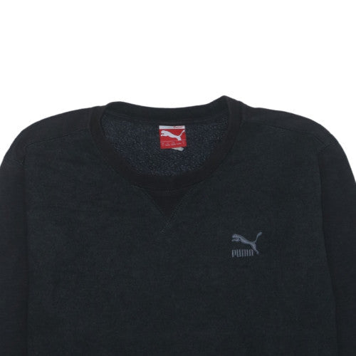 Puma Women Black Crew Neck Pullover Sweatshirt Size L
