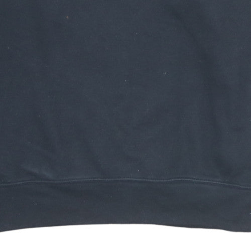 Adidas Womens Black Crew Neck Pullover Sweatshirt UK 16 Lined Cotton Blend