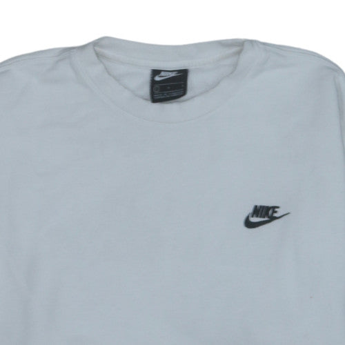 Nike Men's White L Crew Neck Pullover Sweatshirt Classic Sports Style