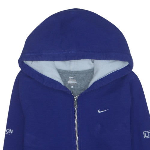 Nike Women’s Blue Full Zip Hoodie Size L 100% Cotton Casual