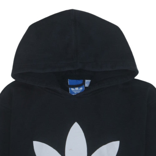 Adidas Men's Black Pullover Hoodie S Logo Fleece Sweatshirt