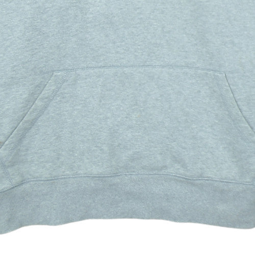 Nike Men's Grey XL Pullover Hoodie with Green Logo Drawstring
