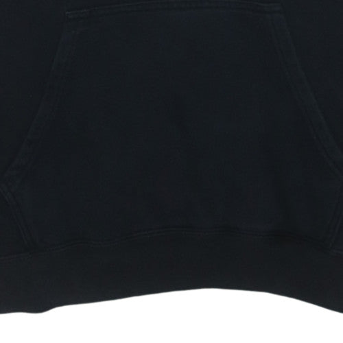 Champion Men's Black Pullover Hoodie L Regular Fit Logo Fleece