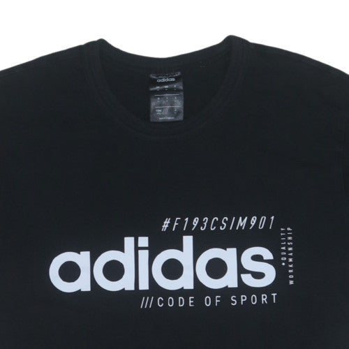 Adidas Men's Black Logo Sports T-Shirt Size M