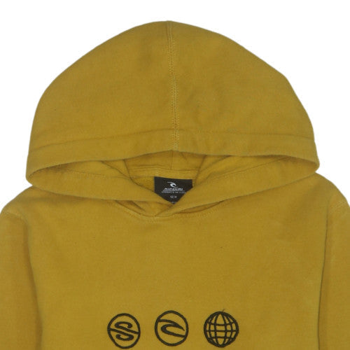Rip Curl Womens Yellow Pullover Hoodie Size 12 Cotton Blend