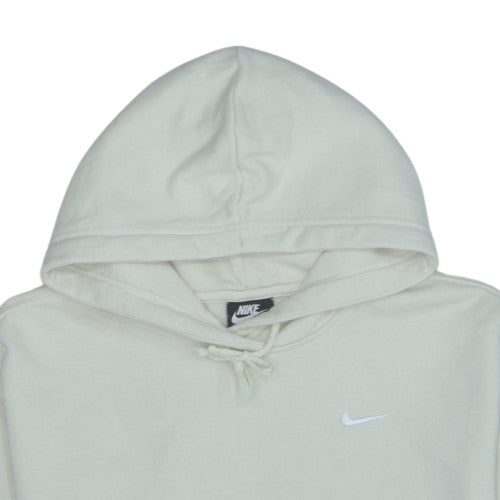 Nike Men Beige Pullover Hoodie Medium Fleece Long Sleeve Regular Fit