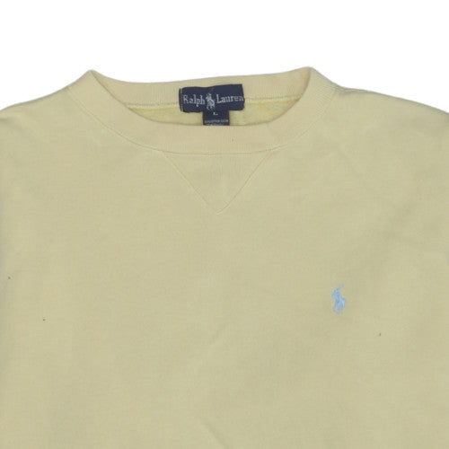 Ralph Lauren Men’s Beige Cotton Pullover Sweatshirt L Crew Neck