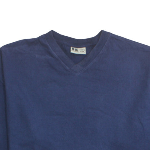 Russell Athletic Mens Blue XL V-Neck Cotton T-Shirt