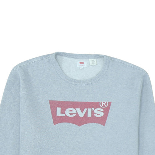 Levi's Men's Grey Crew Neck Logo Sweatshirt Size L