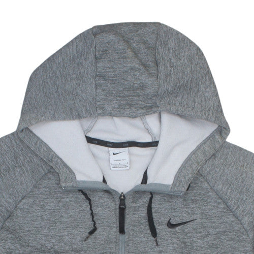 Nike Men's Grey Full Zip Therma-Fit Hoodie L Regular Fleece