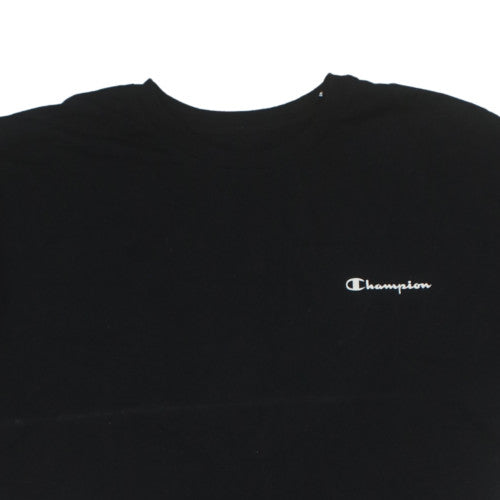 Champion Men's Black 2XL Crew Neck Graphic Print T-Shirt