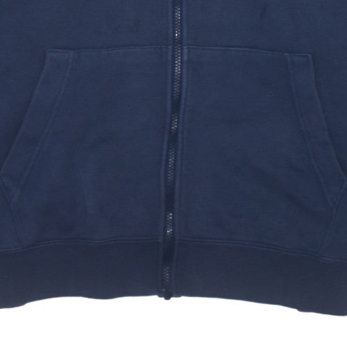 Nike Men's Blue Full Zip Hoodie Size L Fleece Sweatshirt