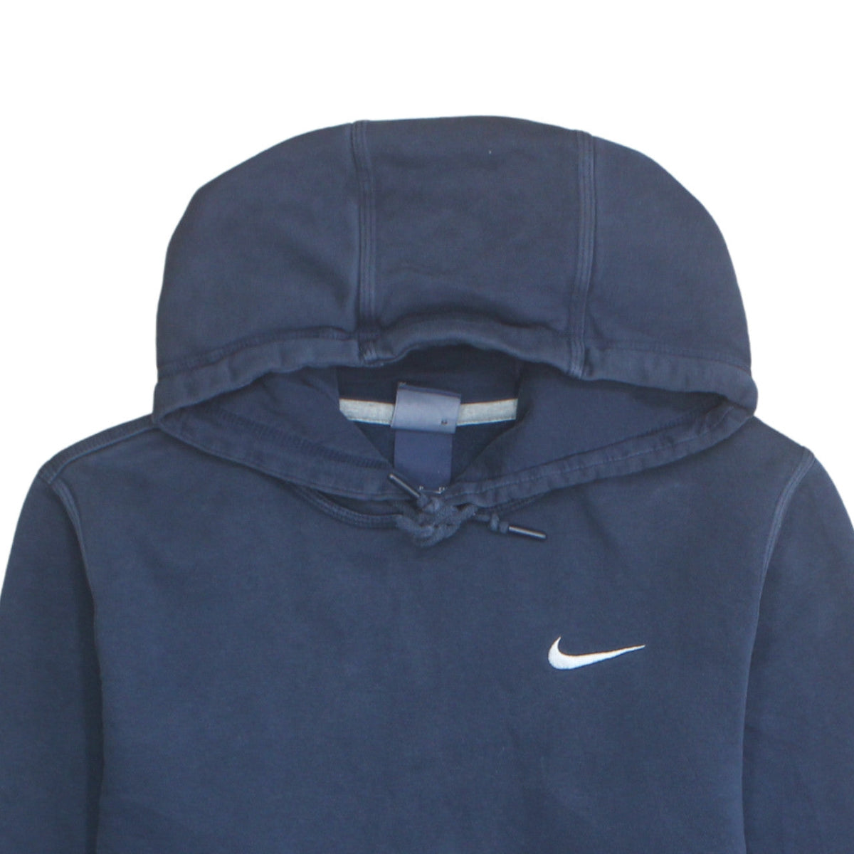 Nike Women's Blue Pullover Hoodie Small Cotton Blend Logo Hooded Sweatshirt