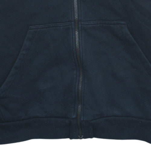 adidas Men's Black XL Full Zip Hoodie with Striped Sleeves