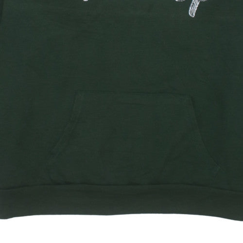 Disney Women’s Green Pullover Hoodie 2XL Embroidered Logo Casual Sweatshirt