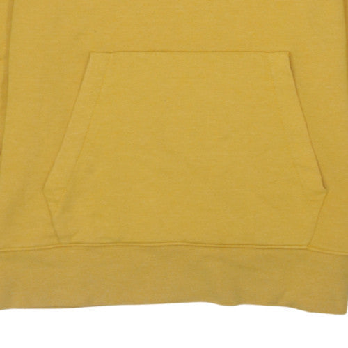 Nike Men's Yellow Pullover Hoodie M Logo Fleece Sweatshirt