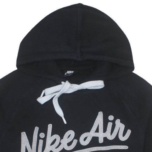 Nike Women's Black Small Pullover Hoodie with Logo Print