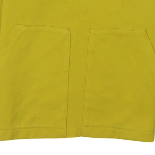 Puma Womens Yellow Pullover Hoodie Sweatshirt Size S Casual Cotton Blend