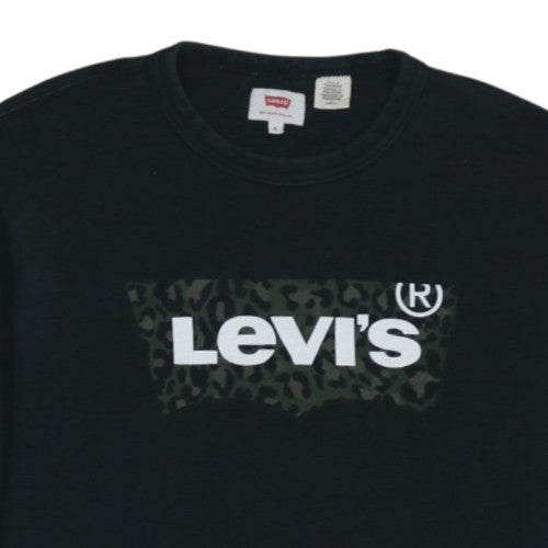 Levi's Men's Black Graphic Logo Pullover Sweatshirt Size S