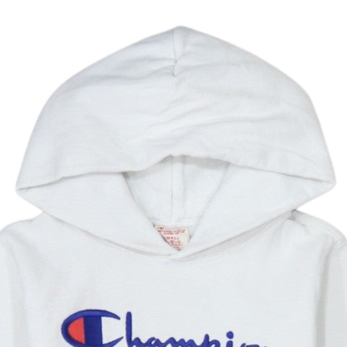 Champion Women's White Small Pullover Hoodie with Logo