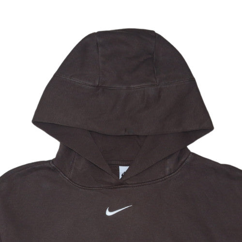 Nike Men's Brown Pullover Hoodie L Fleece Regular Fit Logo Sportswear