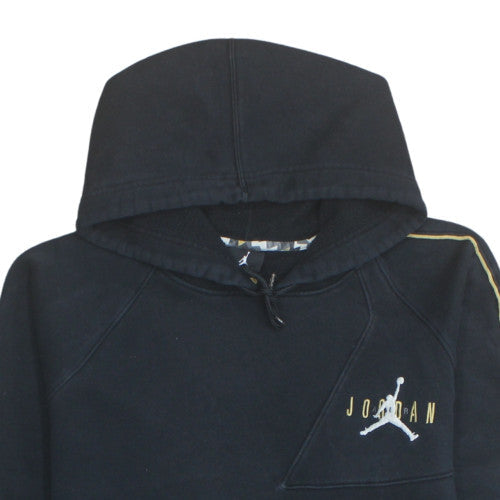Jordan Men's Black Pullover Hoodie L Cotton Blend Athletic Style