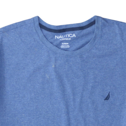 Nautica Men's Blue XL Crew Neck Nautical Logo Short Sleeve T-Shirt