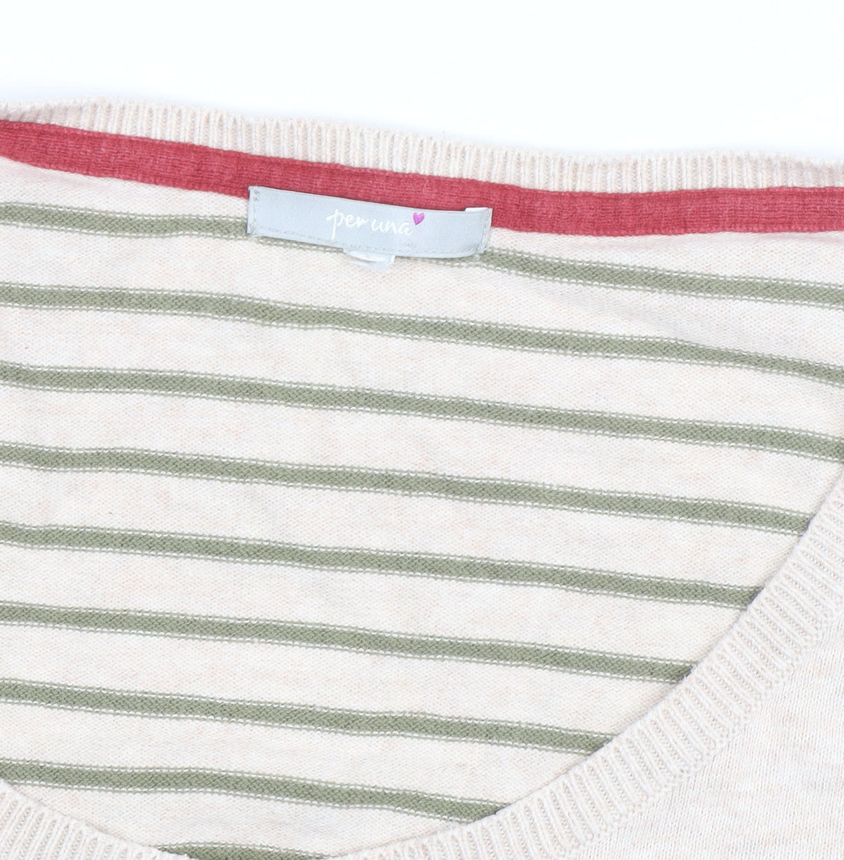 Marks and Spencer Per Una Womens Beige Floral Striped Cardigan M