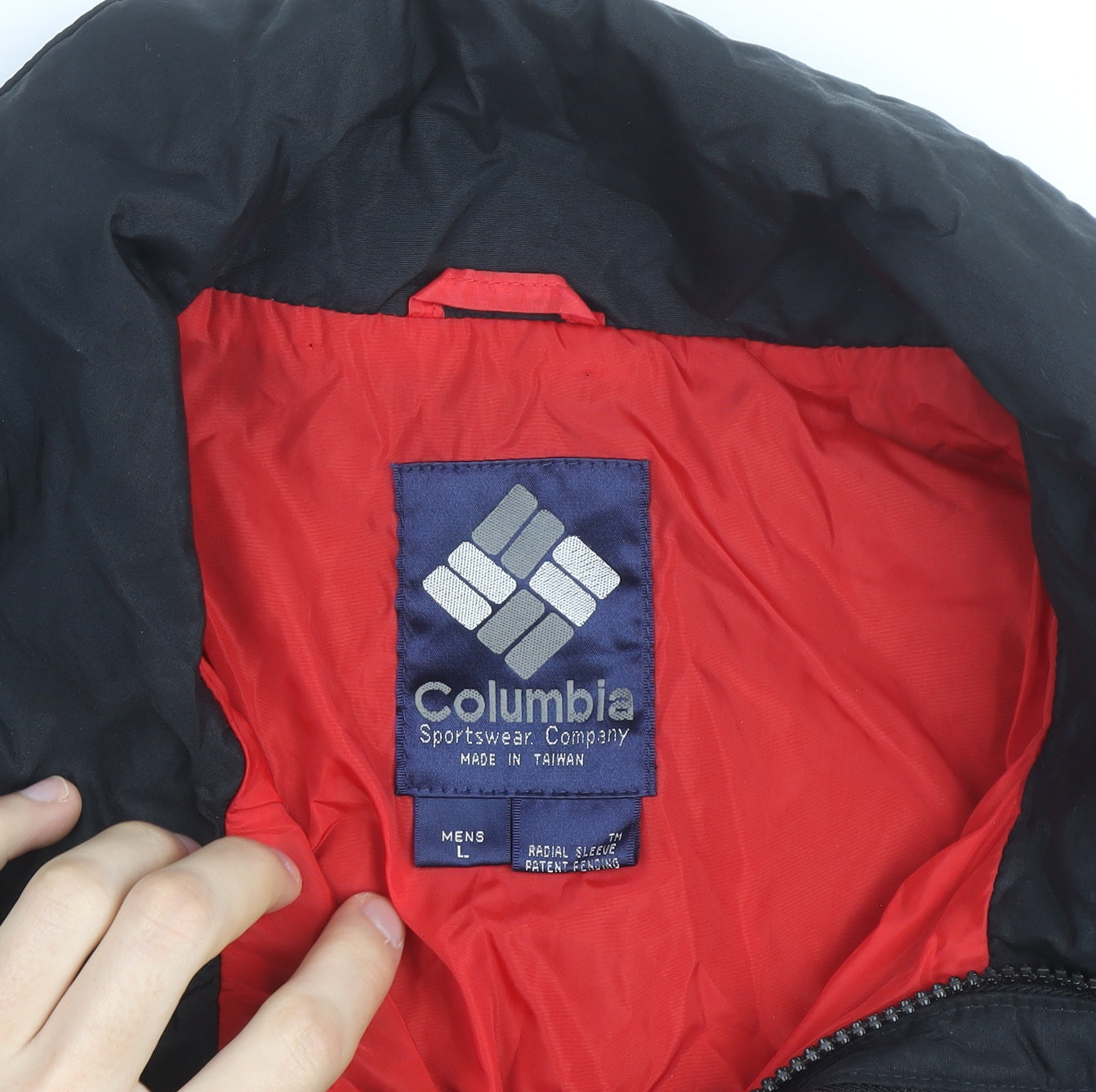 Columbia Men's Black L Windbreaker Nylon Jacket Outdoor Lined