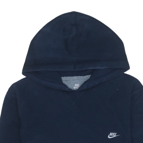 Nike Mens Blue Pullover Hoodie Size M Regular Fit Fleece Sweatshirt