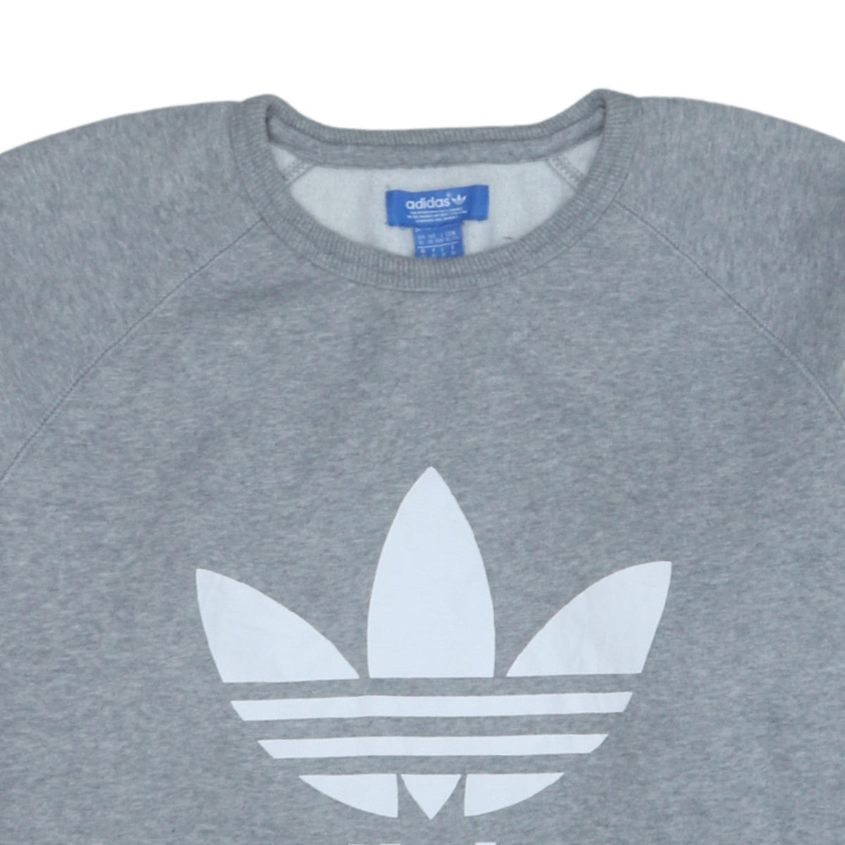 Adidas Men's Grey XL Trefoil Logo Pullover Sweatshirt