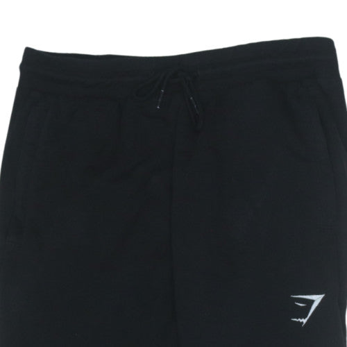 Gymshark Men's Black Small Jogger Sweatpants Drawstring Elastic Waist