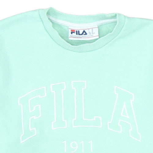 Fila Men's Green XS Pullover Sweatshirt Crew Neck Logo Sportswear