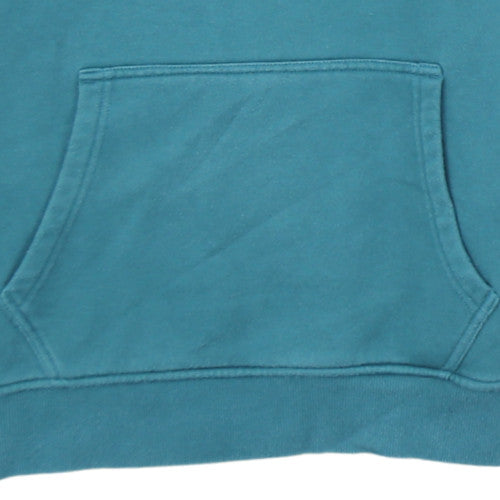 Tommy Jeans Men's Blue Pullover Hoodie M Logo Fleece Sweatshirt