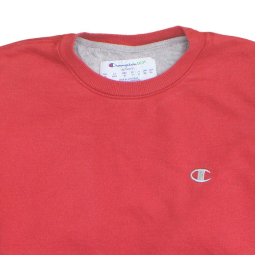 Champion Men's Red Pullover Sweatshirt M Regular Fit Crew Neck