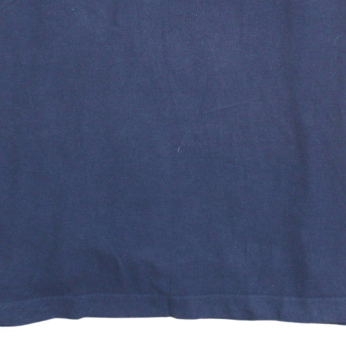 Kappa Mens Navy Blue Short Sleeve Polo Shirt XL 100% Cotton