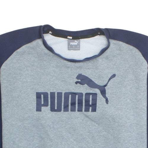 Puma Men's Grey XL Pullover Sweatshirt Crew Neck Fleece Jumper