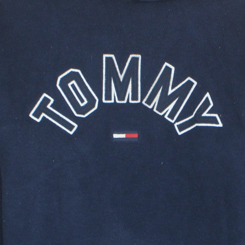 Tommy Jeans Men’s Blue Pullover Hoodie Size S Embroidered Logo