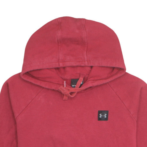 Under Armour Men's Red Pullover Hoodie Size L Fleece Sweatshirt