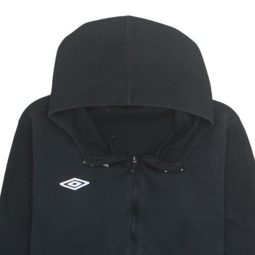 Umbro Men's Black Full Zip Fleece Hoodie Size M