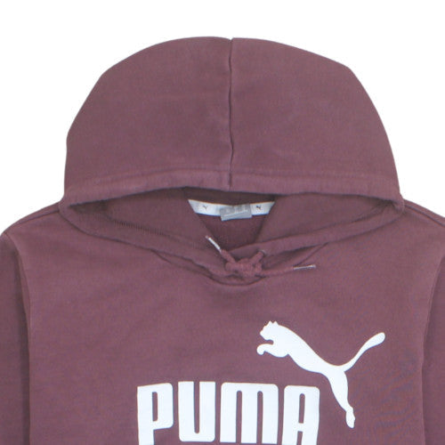 Puma Womens Burgundy Hooded Pullover Sweatshirt Size XL