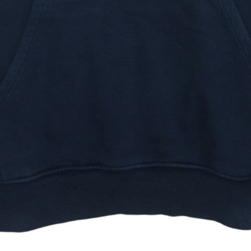 The North Face Mens Blue L Pullover Hoodie Cotton Fleece