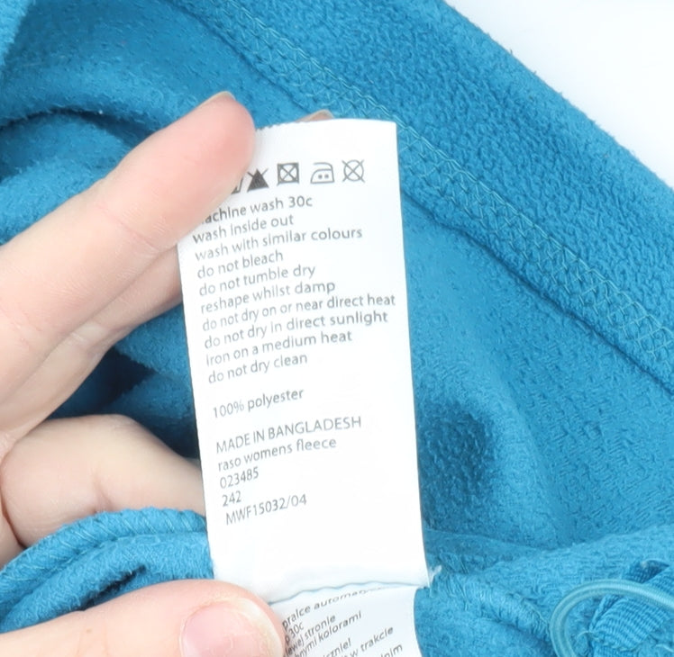 Mountain Warehouse Women Blue Fleece Full Zip Hoodie UK 18